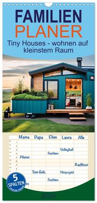 Vorderes Coverbild Familienplaner 2026 - Tiny Houses - wohnen auf kleinstem Raum mit 5 Spalten (Wandkalender, 21 x 45 cm) CALVENDO