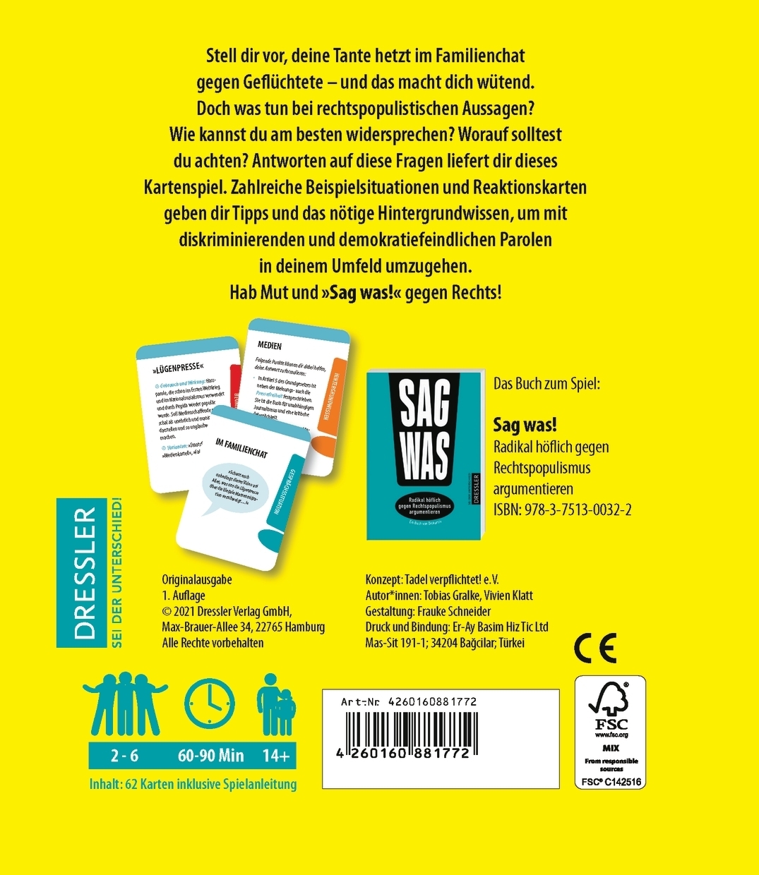 Rückseitencover Sag was! Mischen und Einmischen gegen Rechtspopulismus