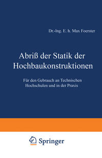Vorderes Coverbild Abriß der Statik der Hochbaukonstruktionen
