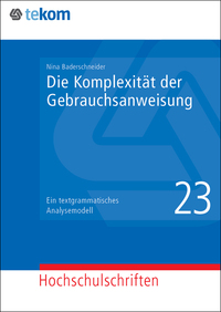 Vorderes Coverbild Die Komplexität der Gebrauchsanweisung