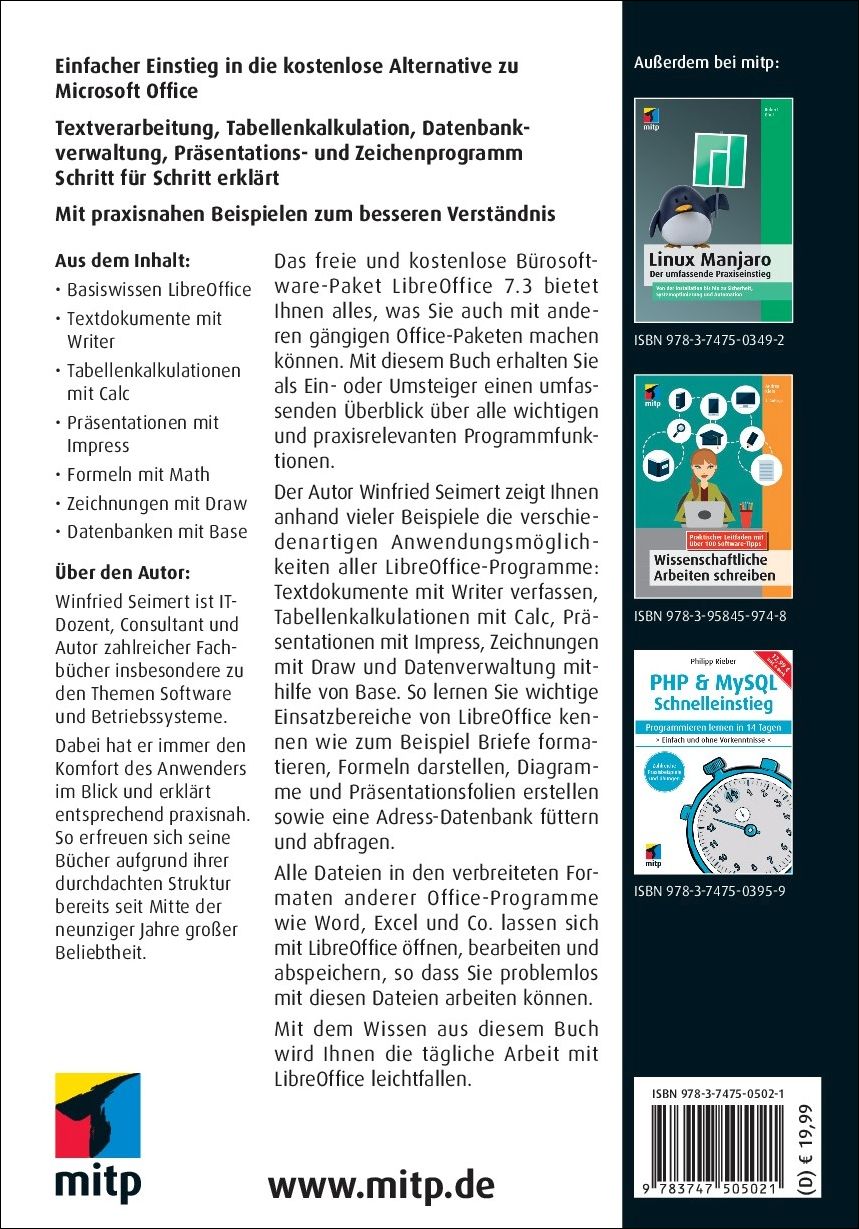 Rückseitencover LibreOffice 7.3