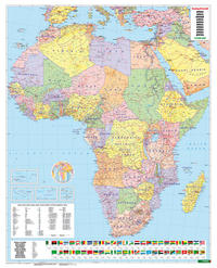 Vorderes Coverbild Afrika physisch-politisch, Magnetmarkiertafel