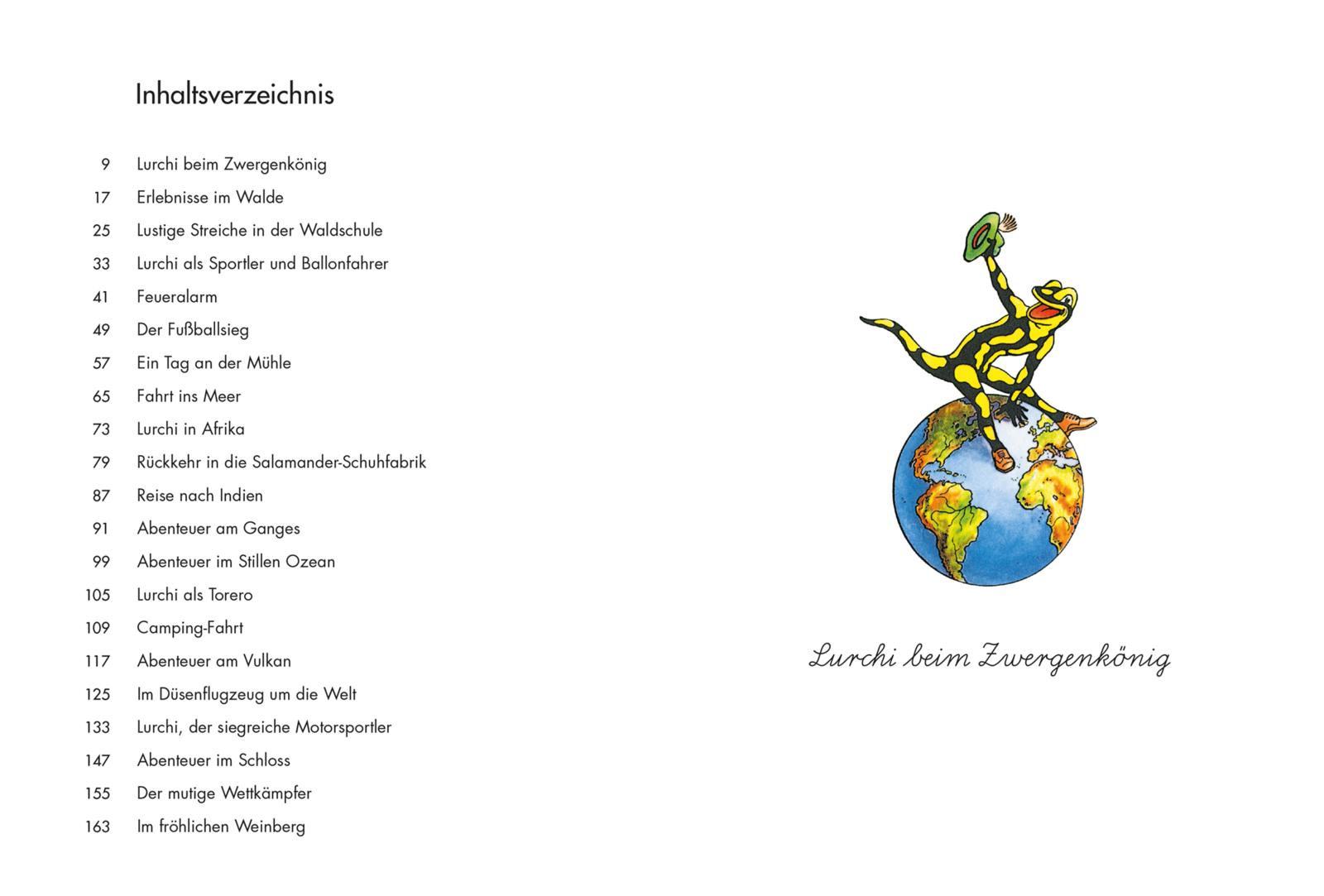 Beispielinhalt (Bild) Lurchis Abenteuer 1: Das lustige Salamanderbuch