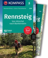 Vorderes Coverbild KOMPASS Wanderführer Rennsteig, 10 Etappen mit Extra-Tourenkarte