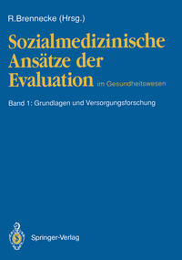 Vorderes Coverbild Sozialmedizinische Ansätze der Evaluation im Gesundheitswesen