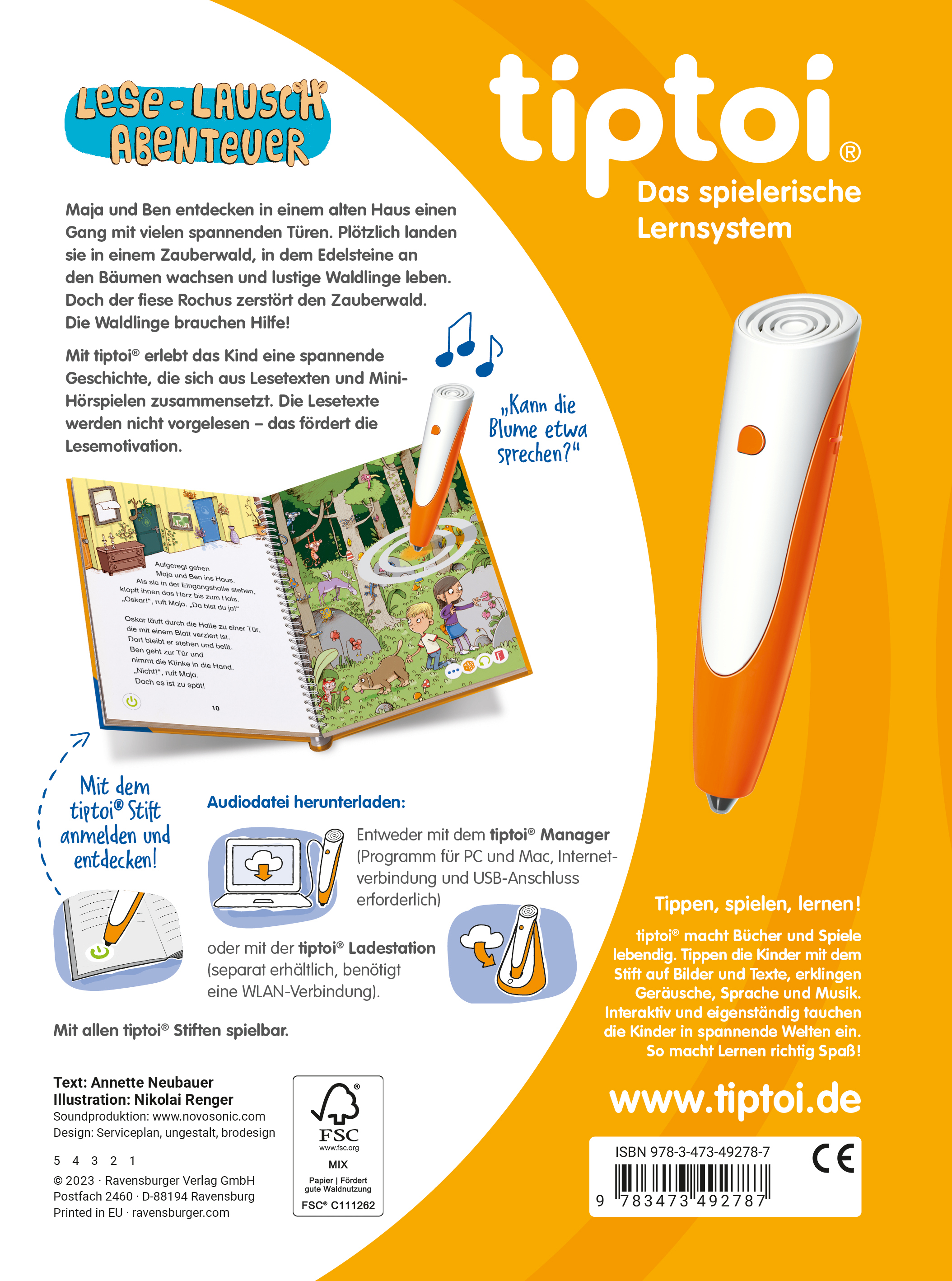 Rückseitencover tiptoi® Lese-Lausch-Abenteuer - Zauberwald