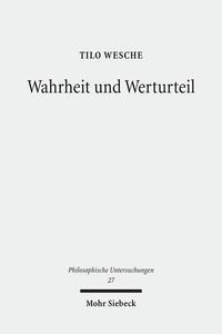 Vorderes Coverbild Wahrheit und Werturteil
