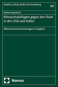 Vorderes Coverbild Klimaschutzklagen gegen den Staat in den USA und Indien