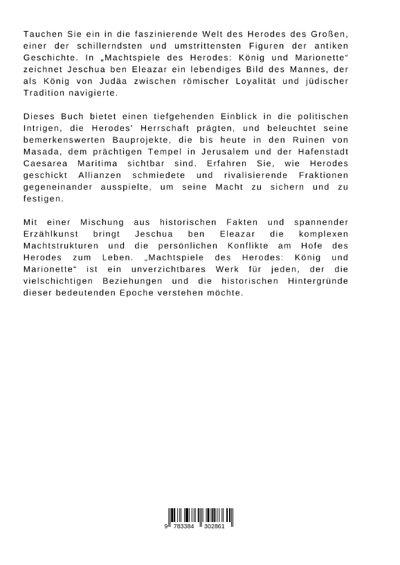 Rückseitencover Machtspiele des Herodes