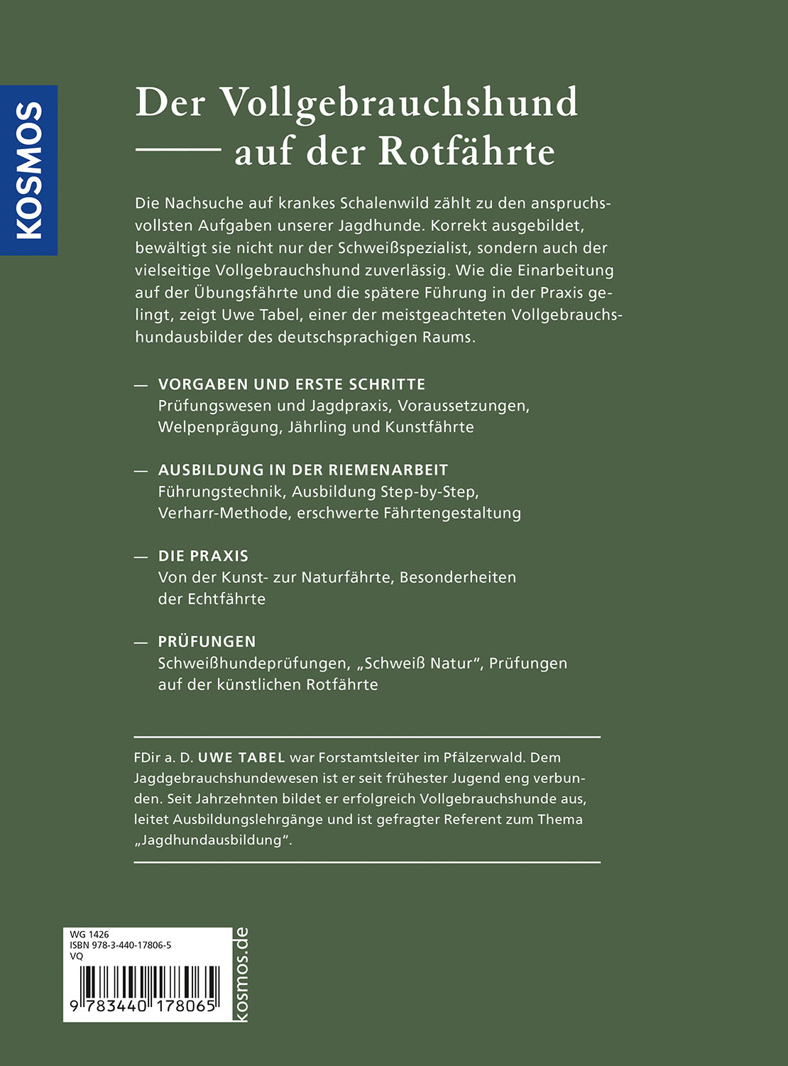 Rückseitencover Auf der Schweißfährte