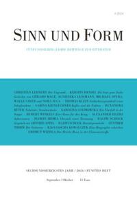 Vorderes Coverbild Sinn und Form 5/2024