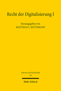 Vorderes Coverbild Recht der Digitalisierung I