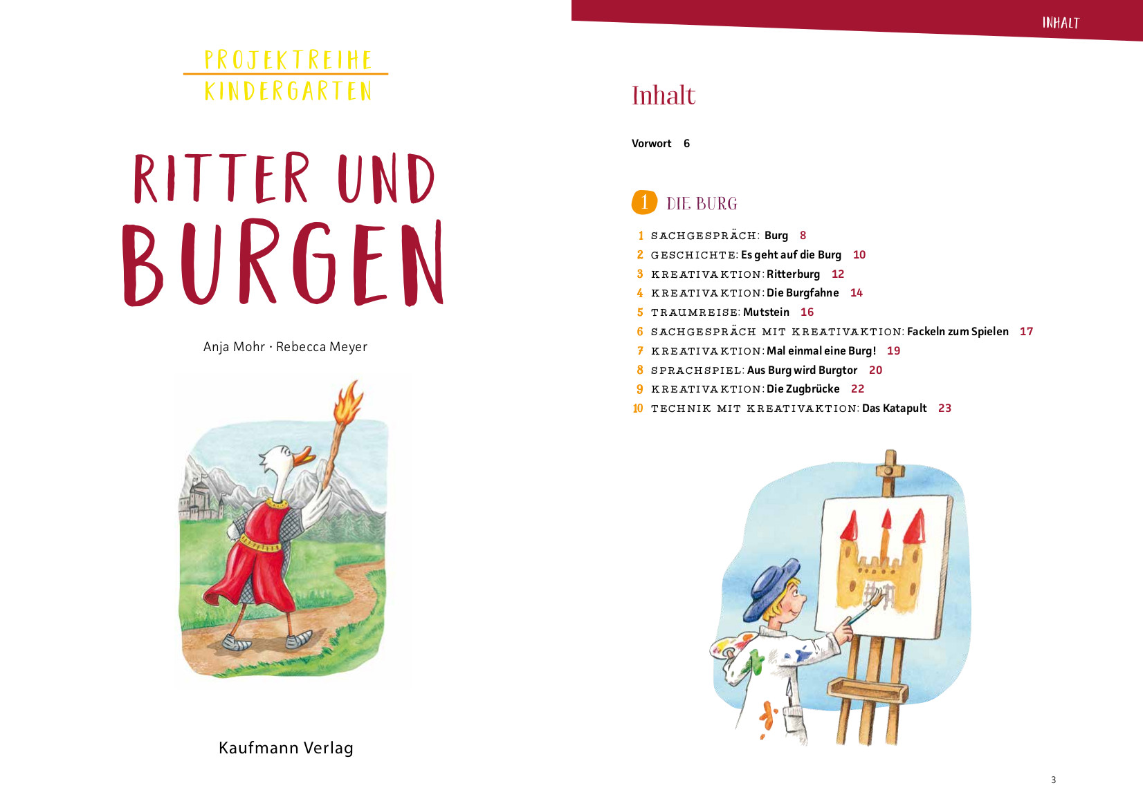 Beispielinhalt (Bild) Projektreihe Kindergarten - Ritter und Burgen