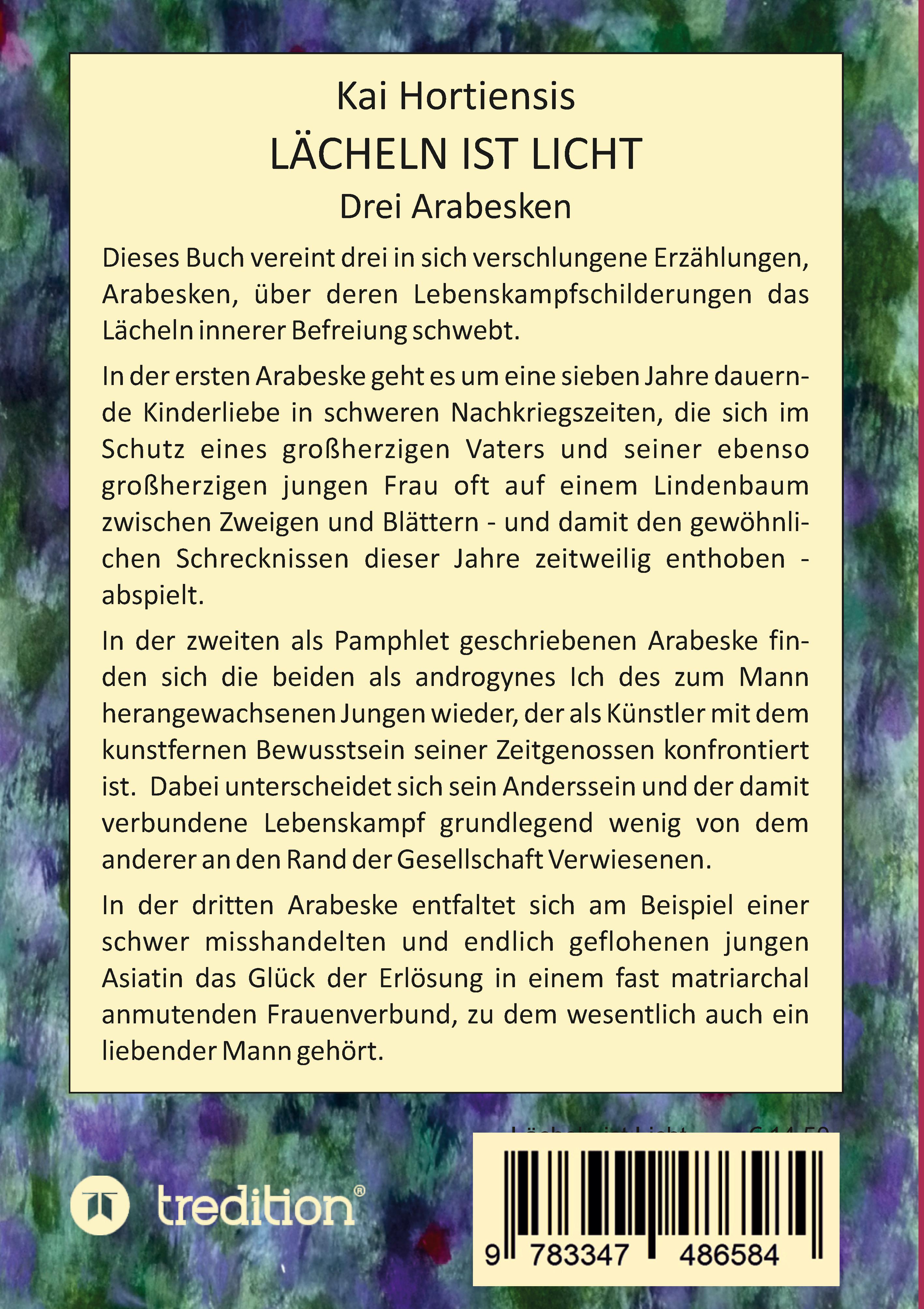 Rückseitencover Lächeln ist Licht