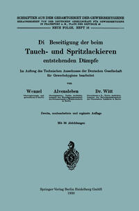 Vorderes Coverbild Die Beseitigung der beim Tauch- und Spritzlackieren entstehenden Dämpfe