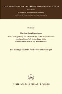 Vorderes Coverbild Einsatzmöglichkeiten fluidischer Steuerungen