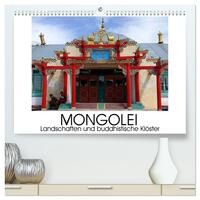 Vorderes Coverbild Mongolei - Landschaften und buddhistische Klöster (hochwertiger Premium Wandkalender 2025 DIN A2 quer), Kunstdruck in Hochglanz