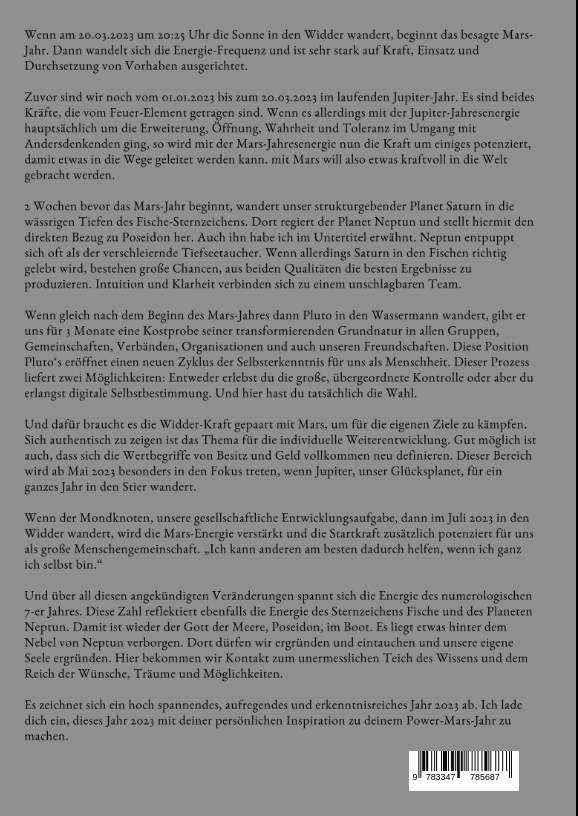 Rückseitencover Das Power-Mars-Jahr 2023