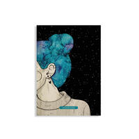Vorderes Coverbild matabooks - Jana Notizbuch A5 "Blue Starry Sky" (blanko, farbig)