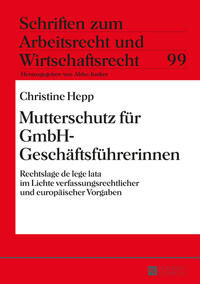 Vorderes Coverbild Mutterschutz für GmbH-Geschäftsführerinnen