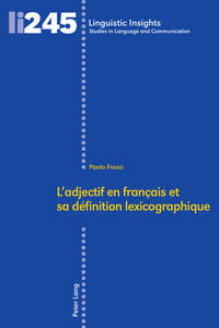 Vorderes Coverbild L’adjectif en français et sa définition lexicographique
