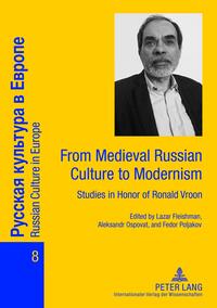 Vorderes Coverbild From Medieval Russian Culture to Modernism