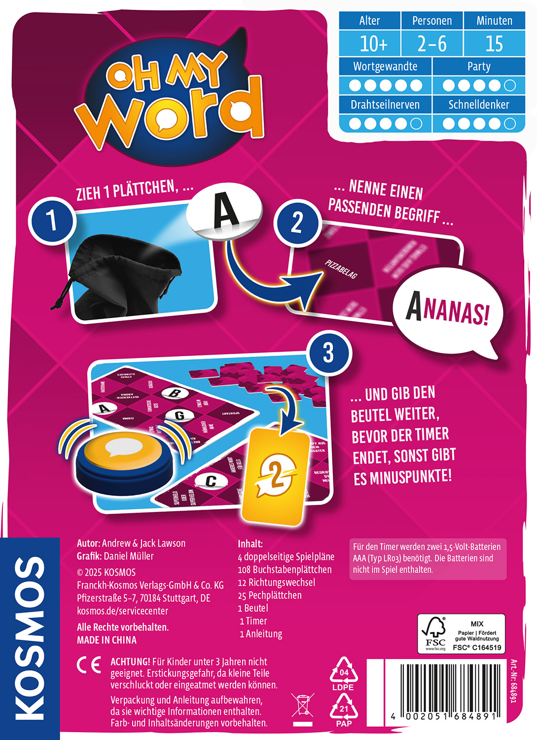 Rückseitencover Oh My Word