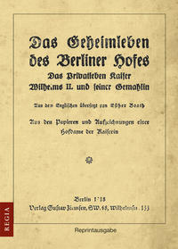 Vorderes Coverbild Das Privatleben Kaiser Wilhelms II. und seiner Gemahlin