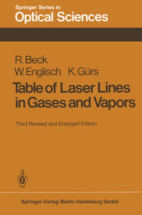 Vorderes Coverbild Table of Laser Lines in Gases and Vapors