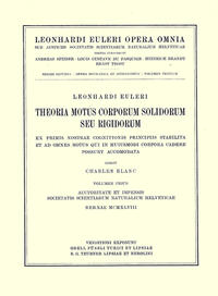 Vorderes Coverbild Theoria motus corporum solidorum seu rigidorum ex primis nostrae cognitionis principiis stabilita et ad omnes motus qui in huiusmodi corpora cadere possunt accomodata 2nd part.