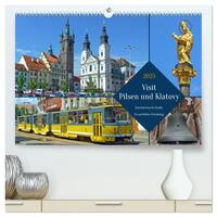 Vorderes Coverbild Visit Pilsen & Klatovy - Zwei böhmische Städte - Ein perfekter Urlaubstag (hochwertiger Premium Wandkalender 2025 DIN A2 quer), Kunstdruck in Hochglanz