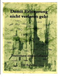 Vorderes Coverbild Damit Erinnerung nicht verloren geht