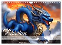 Vorderes Coverbild Drachen - Furchterregende und imposante Fabelwesen (Wandkalender 2025 DIN A4 quer), CALVENDO Monatskalender