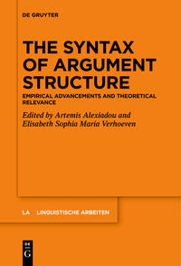 Vorderes Coverbild The Syntax of Argument Structure
