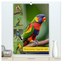 Vorderes Coverbild Die buntesten Vögel der Welt (hochwertiger Premium Wandkalender 2025 DIN A2 hoch), Kunstdruck in Hochglanz