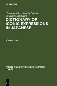 Vorderes Coverbild Dictionary of Iconic Expressions in Japanese