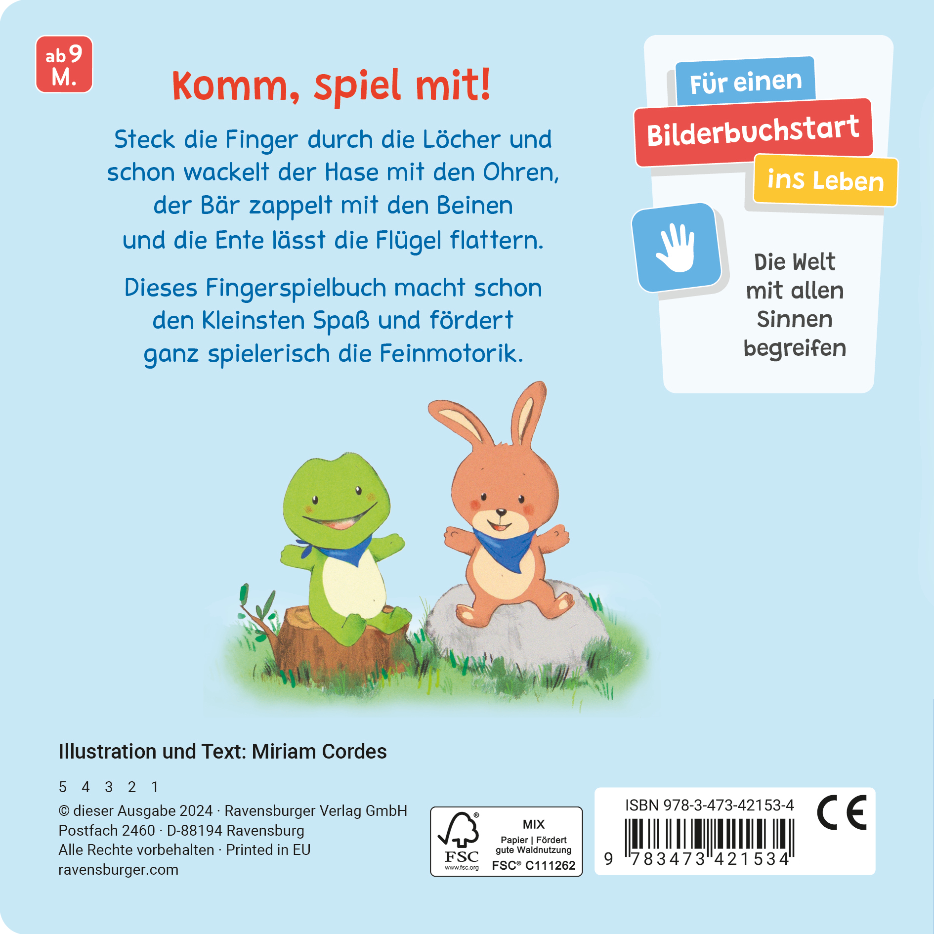 Rückseitencover Ohren wackeln, Beine zappeln