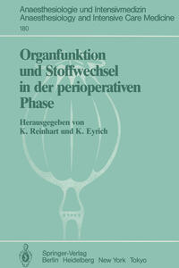 Vorderes Coverbild Organfunktion und Stoffwechsel in der perioperativen Phase