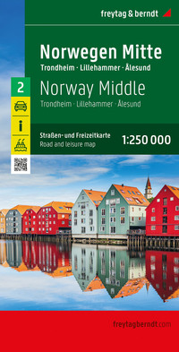 Vorderes Coverbild Norwegen Mitte, Straßen- und Freizeitkarte 1:250.000, freytag & berndt
