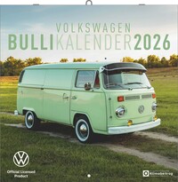 Vorderes Coverbild Volkswagen Bulli Kalender 2026
