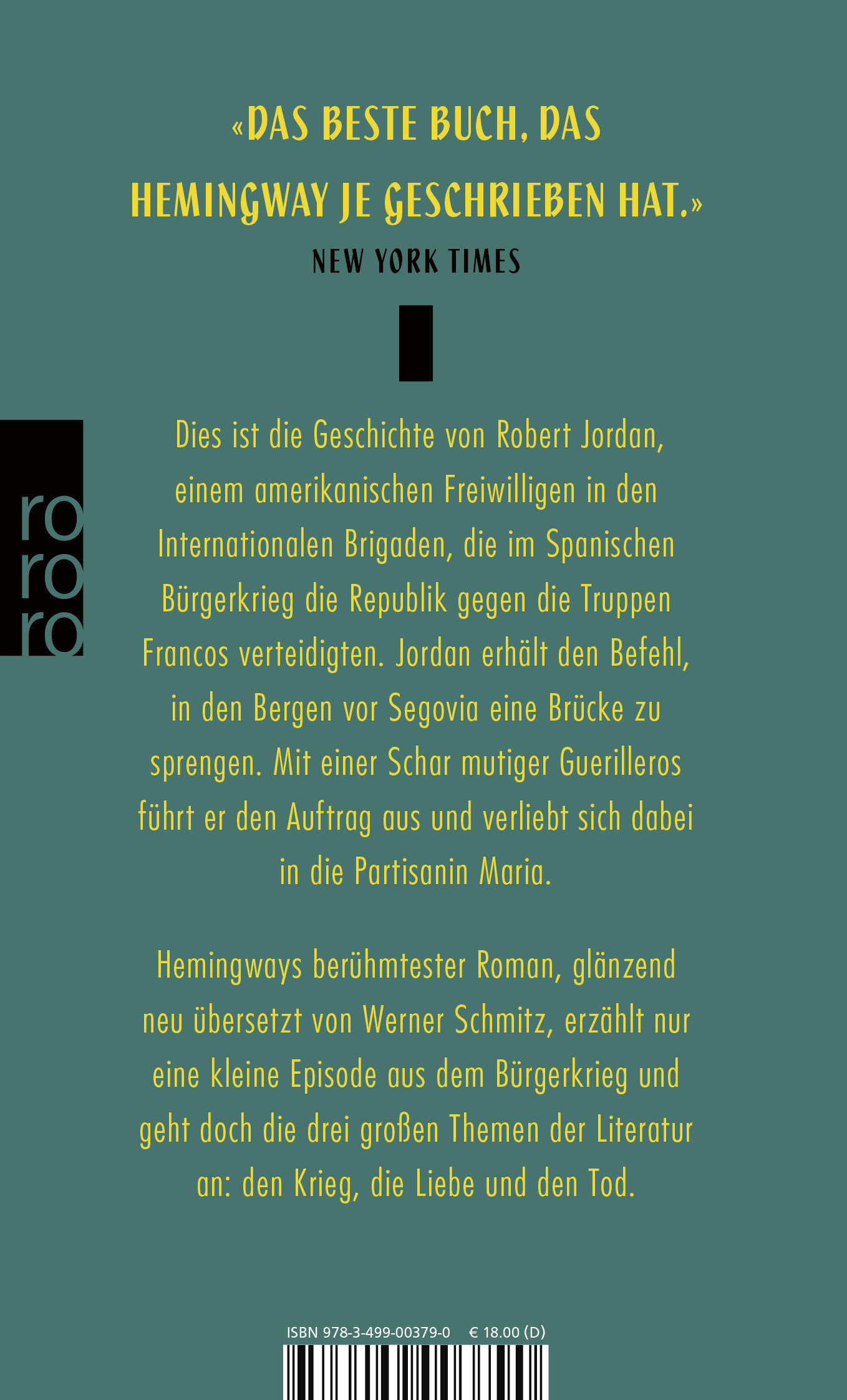 Rückseitencover Wem die Stunde schlägt