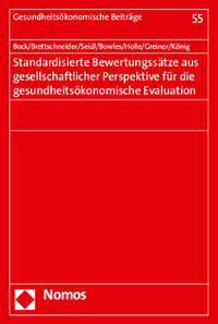 Vorderes Coverbild Standardisierte Bewertungssätze aus gesellschaftlicher Perspektive für die gesundheitsökonomische Evaluation