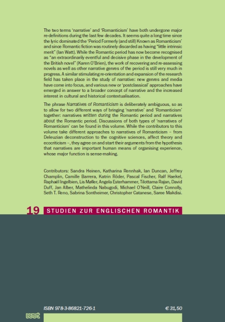 Rückseitencover Narratives of Romanticism