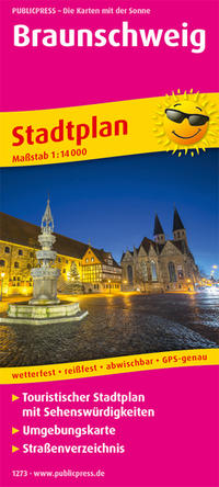 Vorderes Coverbild Braunschweig, Stadtplan 1:14.000