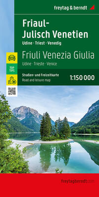 Vorderes Coverbild Friaul-Julisch Venetien, Straßen- und Freizeitkarte 1:150.000, freytag & berndt
