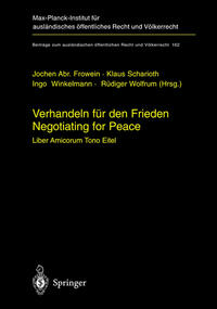 Vorderes Coverbild Verhandeln für den Frieden - Negotiating for Peace