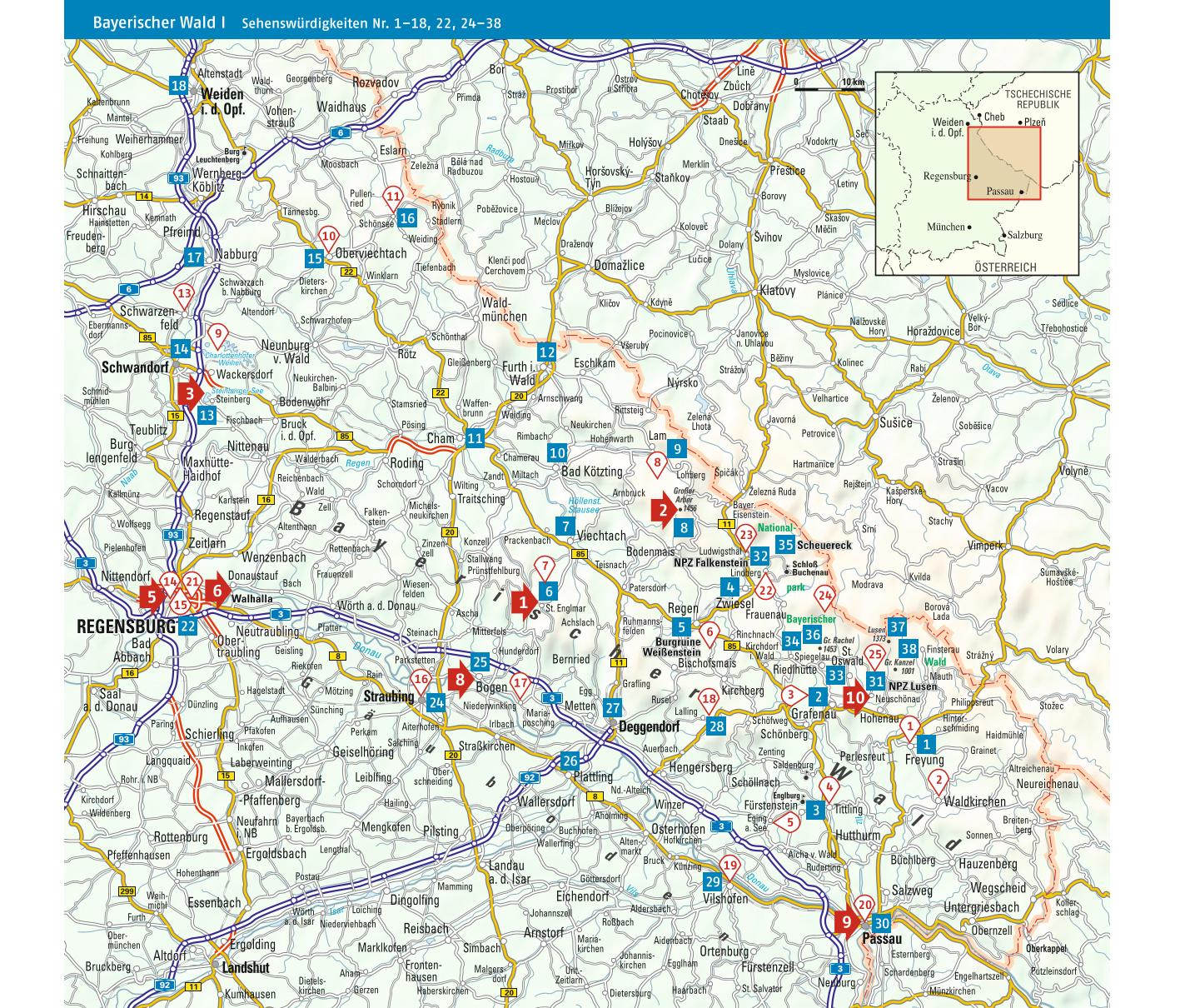 Beispielinhalt (Bild) ADAC Reiseführer Bayerischer Wald