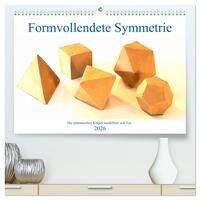 Vorderes Coverbild Formvollendete Symmetrie - Die platonischen Körper modelliert mit Ton (hochwertiger Premium Wandkalender 2026 DIN A2 quer), Kunstdruck in Hochglanz