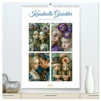 Vorderes Coverbild Kunstvolle Gesichter (hochwertiger Premium Wandkalender 2026 DIN A2 hoch), Kunstdruck in Hochglanz