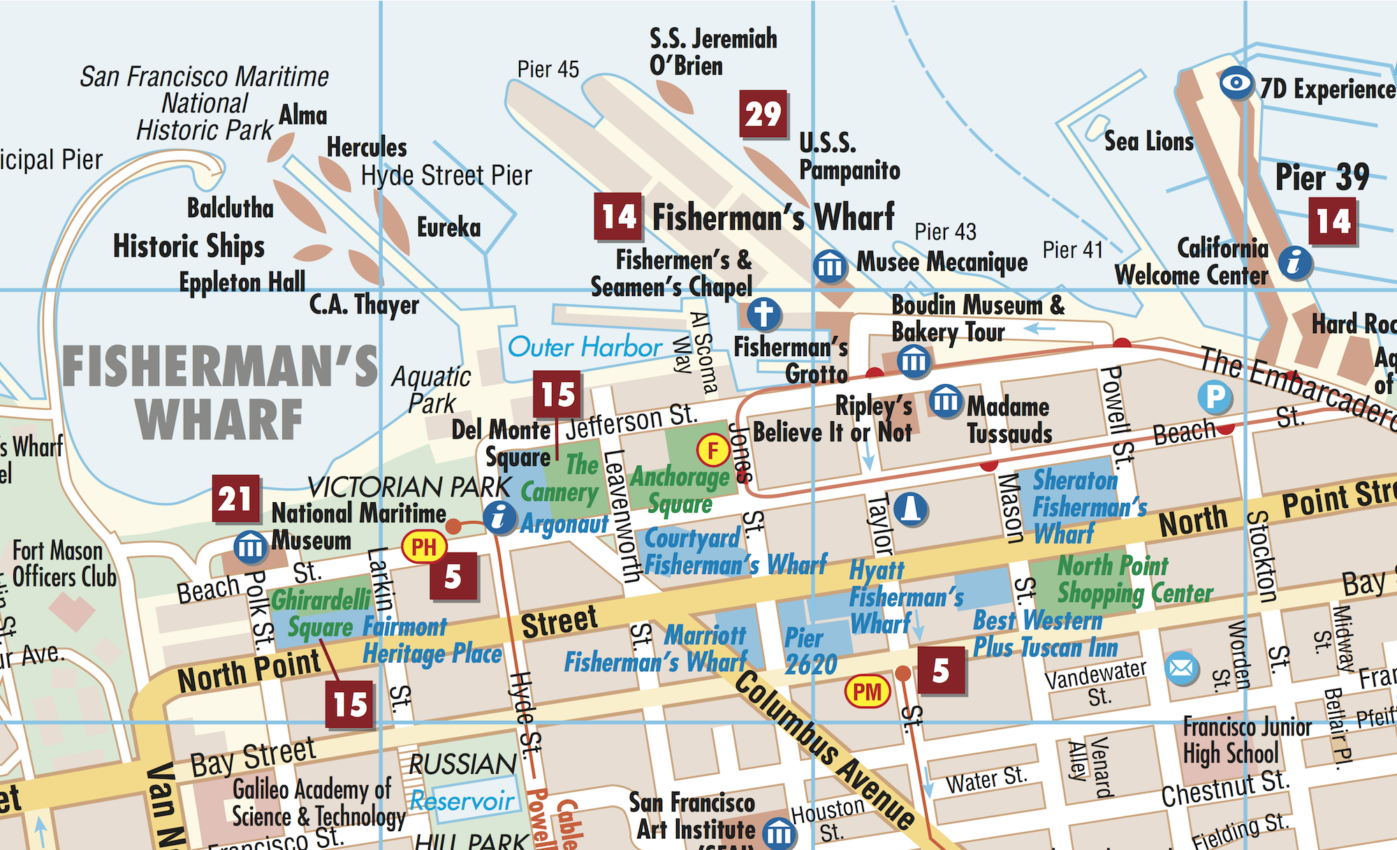 Beispielinhalt (Bild) San Francisco, Borch Map